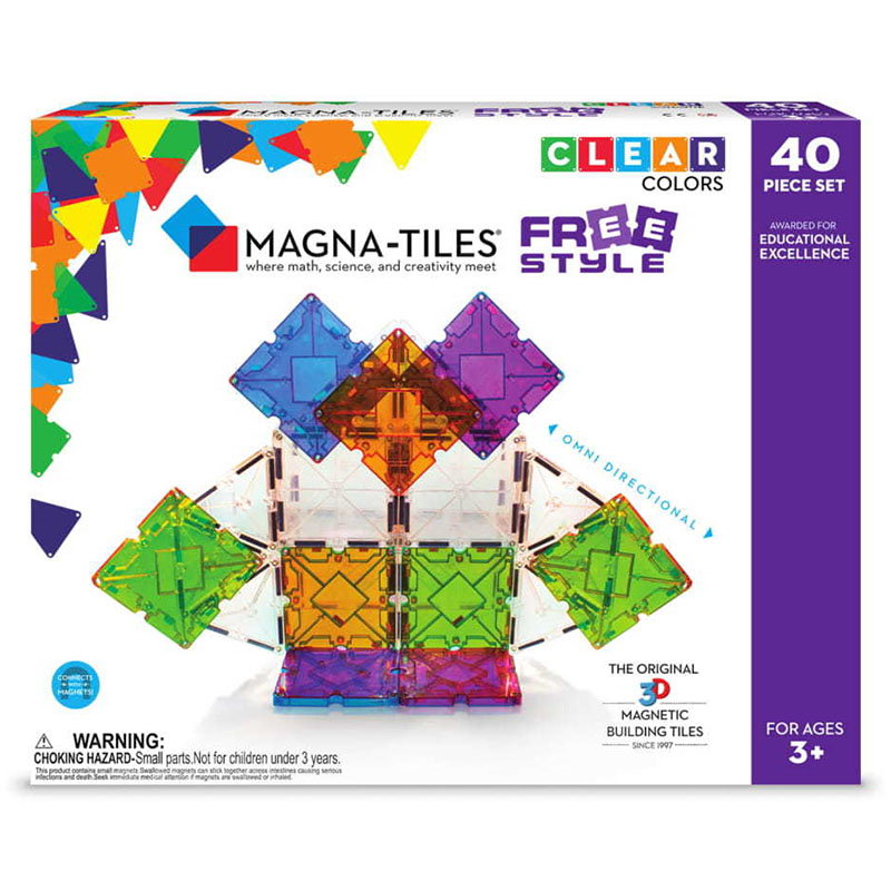 Magna-Tiles Freestyle cu magneti mobili, 40 piese