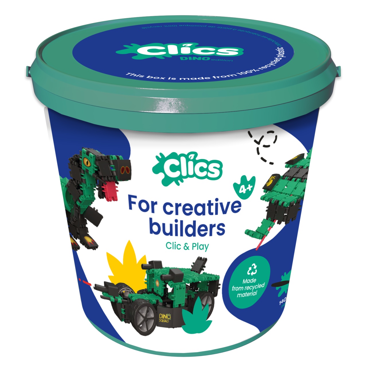 Joc de construit Clics Lumea dinozaurilor 6 in 1, Clicstoys Joc de construit Clics Lumea dinozaurilor 6 in 1, Clicstoys