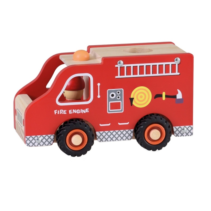 Masina de pompieri din lemn, Egmont Toys Masina de pompieri din lemn, Egmont Toys