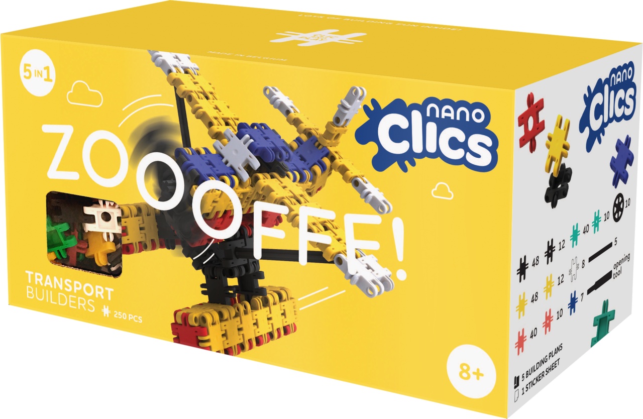 Nano Clics Pentru construit vehicule 250 piese, Clicformers Nano Clics Pentru construit vehicule 250 piese, Clicformers