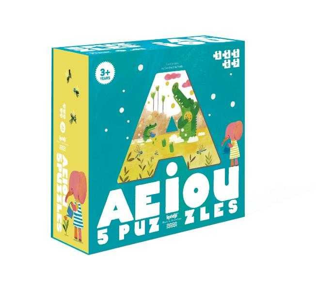 Puzzle progresiv vocale AEIOU, Londji Puzzle progresiv vocale AEIOU, Londji