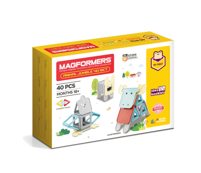 Set magnetic de construit- Magformers Animale, 40 piese Set magnetic de construit- Magformers Animale, 40 piese