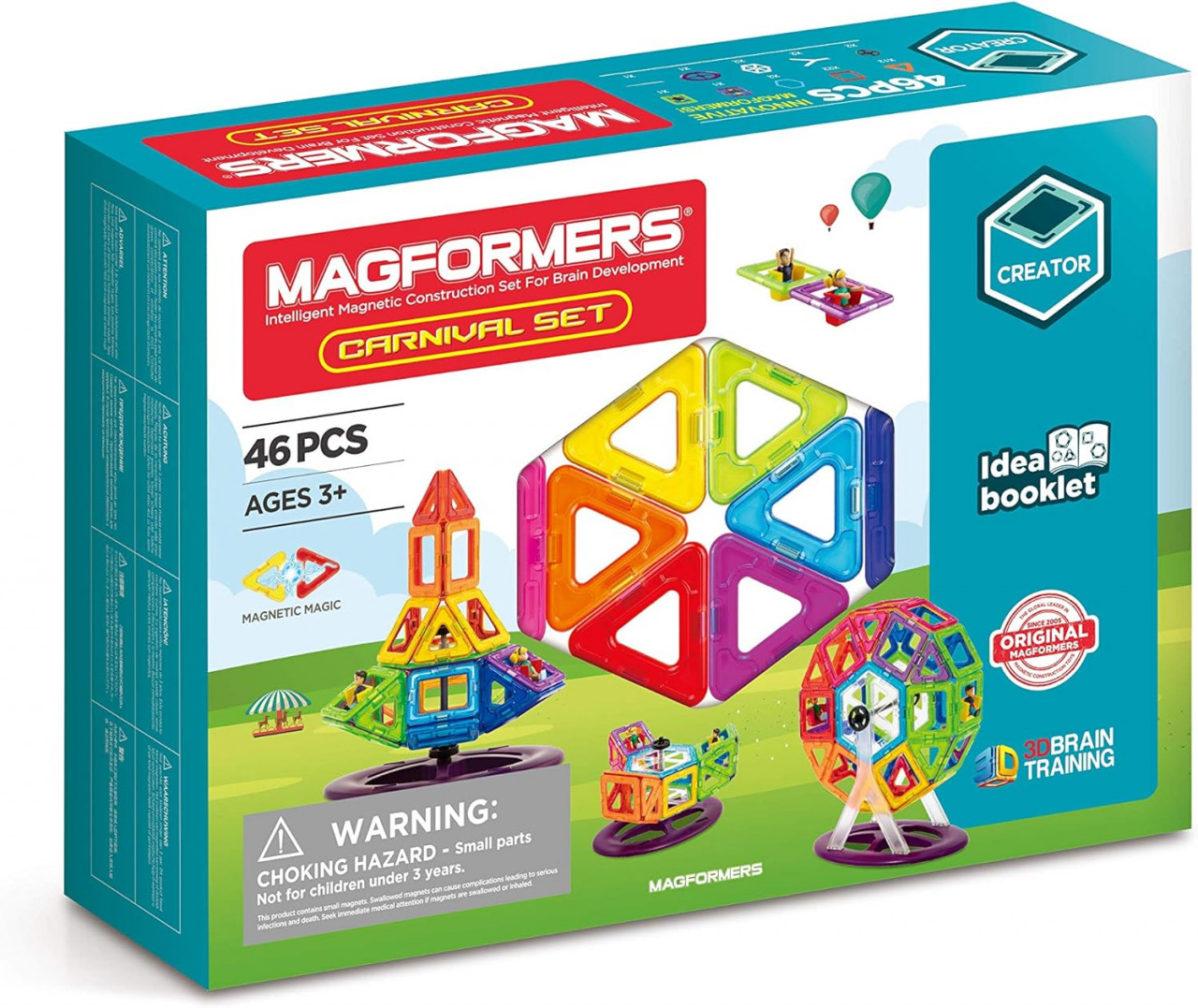 Set magnetic de construit Magformers, Carnival Plus, 48 piese Set magnetic de construit Magformers, Carnival Plus, 48 piese