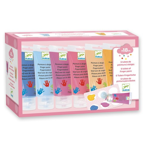 6 culori de pictat cu mana Sweet, Djeco - imaginea 1