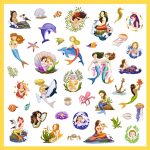 Abtibilduri Sirene, Djeco - imaginea 3 Abtibilduri Sirene, Djeco - imaginea 3