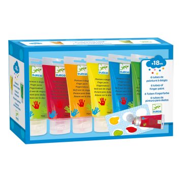 Acuarele 6 culori pentru pictat cu mana, Djeco - imaginea 1