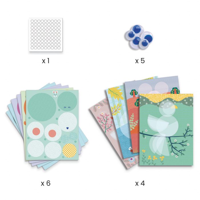 Atelier creativ Cercuri si cerculete de lipit, Djeco - imaginea 3