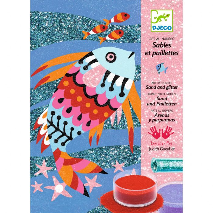 Atelier creativ cu nisip colorat Pesti stralucitori, Djeco - imaginea 2