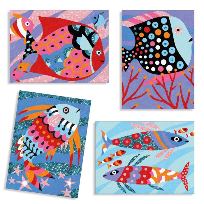 Atelier creativ cu nisip colorat Pesti stralucitori, Djeco - imaginea 3