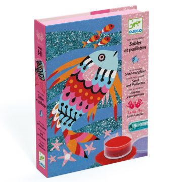 Atelier creativ cu nisip colorat Pesti stralucitori, Djeco - imaginea 1