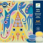 Atelier creativ cu nisip fluorescent Luminile din ocean, Djeco - imaginea 2