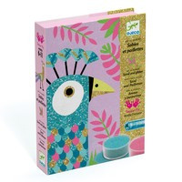 Atelier creativ cu nisip si sclipici Pasari, Djeco - imaginea 1