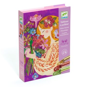 Atelier creativ cu sclipici Parfumul florilor, Djeco - imaginea 1