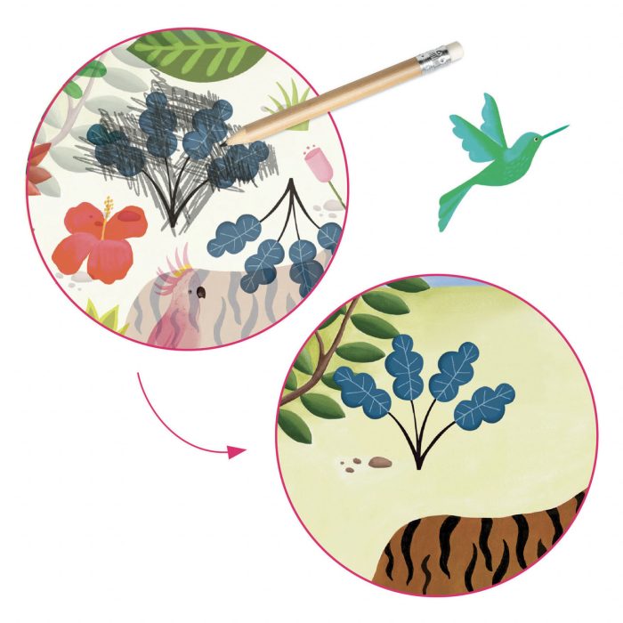 Atelier de transfer Arta naiva Inspired by Le Douanier Rousseau, Djeco - imaginea 4