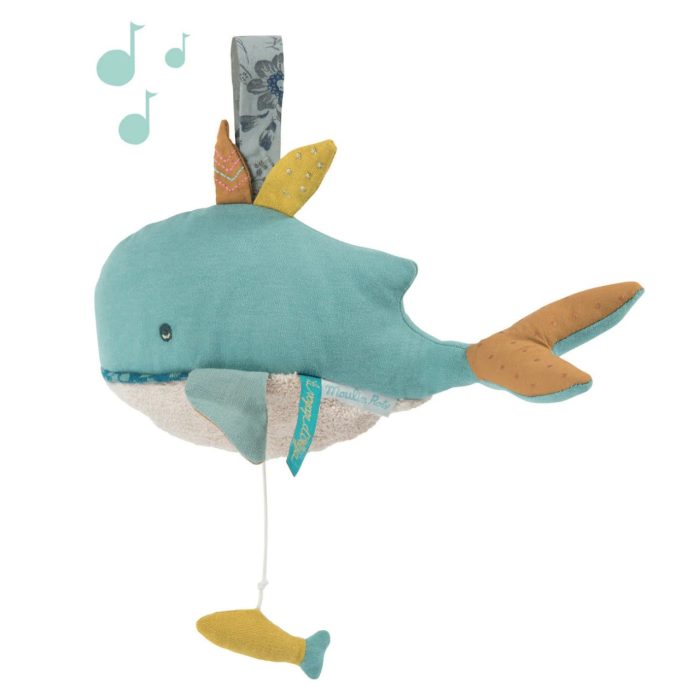 Balena Josephine jucarie muzicala textil pentru bebe, Moulin Roty - imaginea 5
