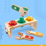 Banc de lucru din lemn Bricolou, Djeco - imaginea 3 Banc de lucru din lemn Bricolou, Djeco - imaginea 3