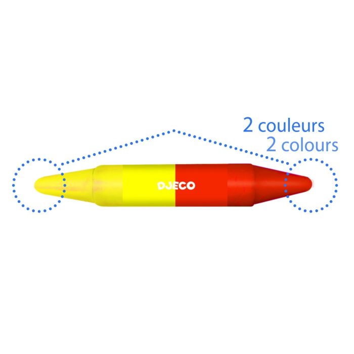 Creioane de colorat duble, Djeco - imaginea 3