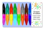 Creioane de colorat duble, Djeco - imaginea 1 Creioane de colorat duble, Djeco - imaginea 1