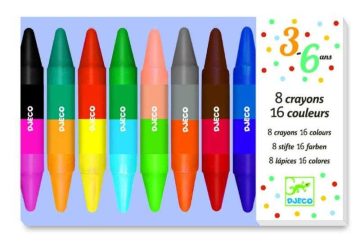 Creioane de colorat duble, Djeco - imaginea 1
