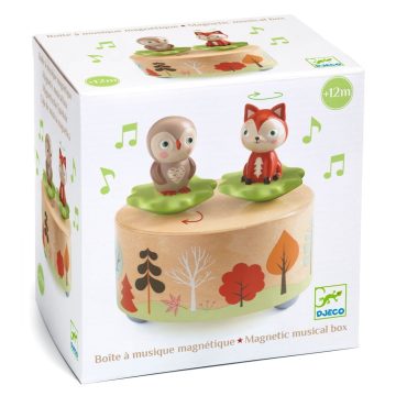 Cutie muzicala magnetica cu bufnita si vulpe, Djeco - imaginea 1