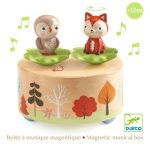 Cutie muzicala magnetica cu bufnita si vulpe, Djeco - imaginea 3 Cutie muzicala magnetica cu bufnita si vulpe, Djeco - imaginea 3