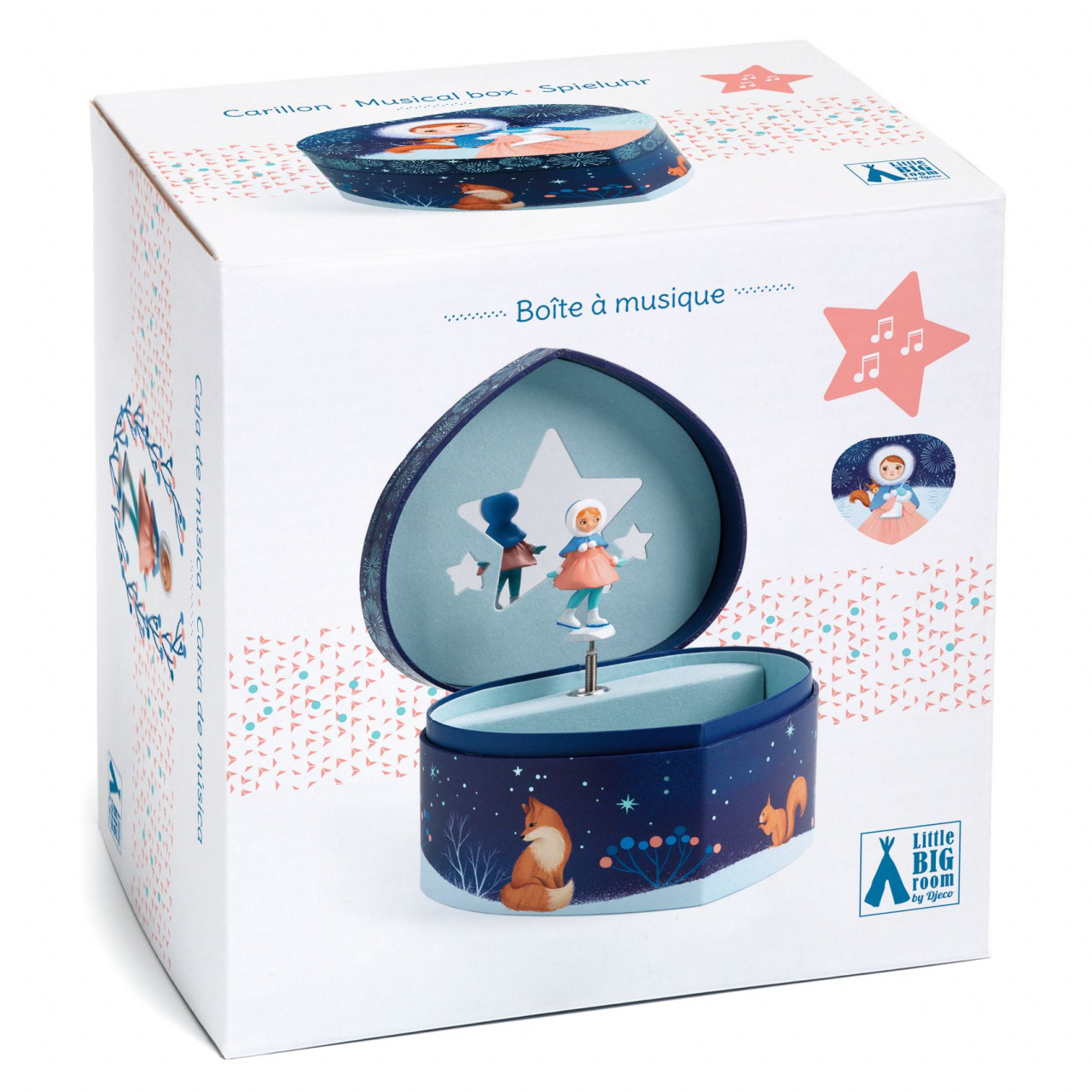 Cutie muzicala Patinatoare, Djeco - imaginea 1 Cutie muzicala Patinatoare, Djeco - imaginea 1