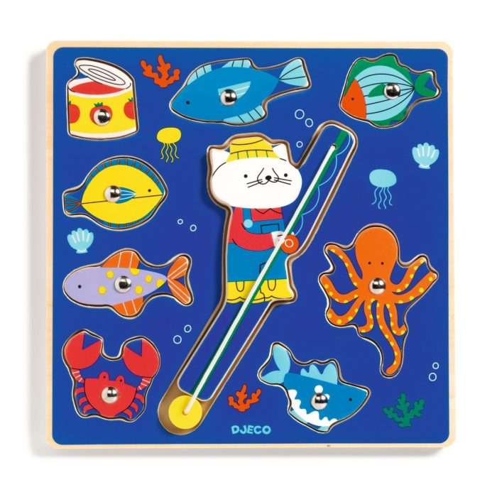 Joc 2 în 1 puzzle si pescuit magnetic, Djeco - imaginea 3