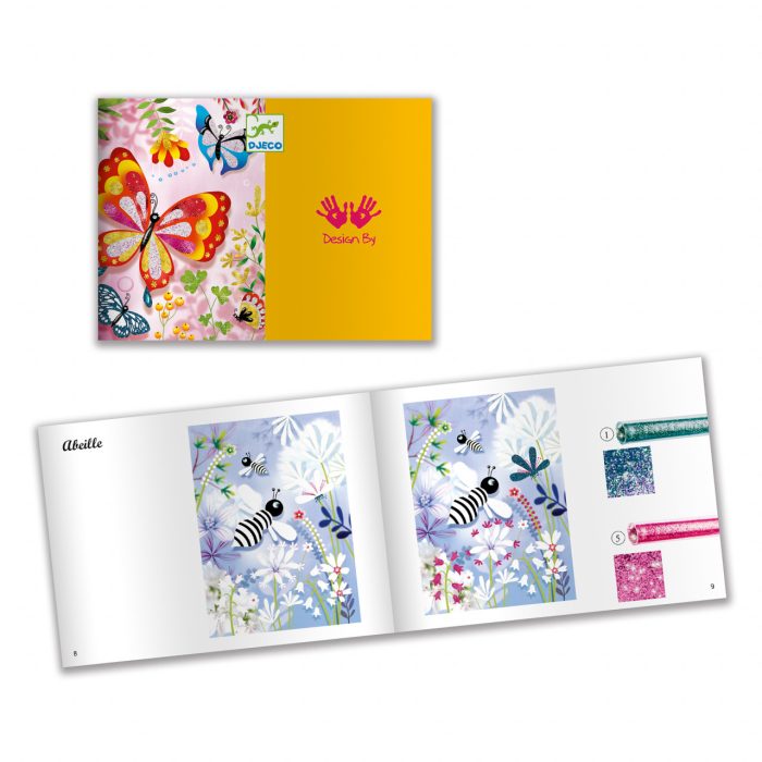 Joc creativ cu sclipici Fluturi, Djeco - imaginea 5