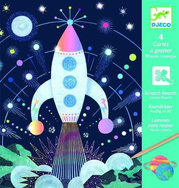 Joc creativ de razuit Cosmos, Djeco - imaginea 1 Joc creativ de razuit Cosmos, Djeco - imaginea 1