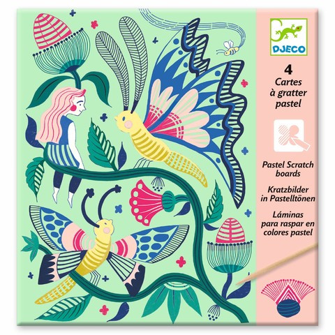 Joc creativ de razuit Flori in gradina, Djeco - imaginea 1 Joc creativ de razuit Flori in gradina, Djeco - imaginea 1