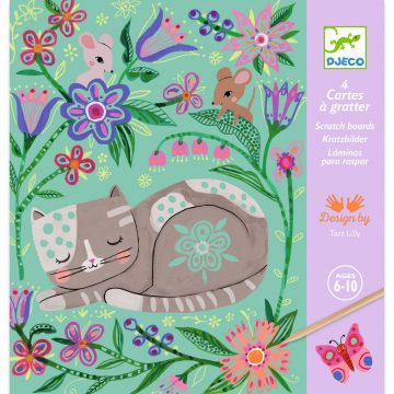 Joc creativ de razuit Intalniri in gradina, Djeco - imaginea 1