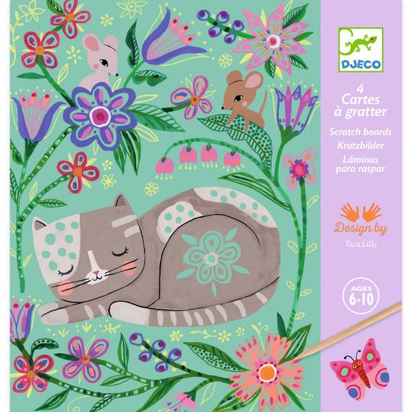 Joc creativ de razuit Intalniri in gradina, Djeco - imaginea 1