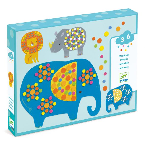 Joc creativ mozaic Jungla vesela, Djeco - imaginea 1