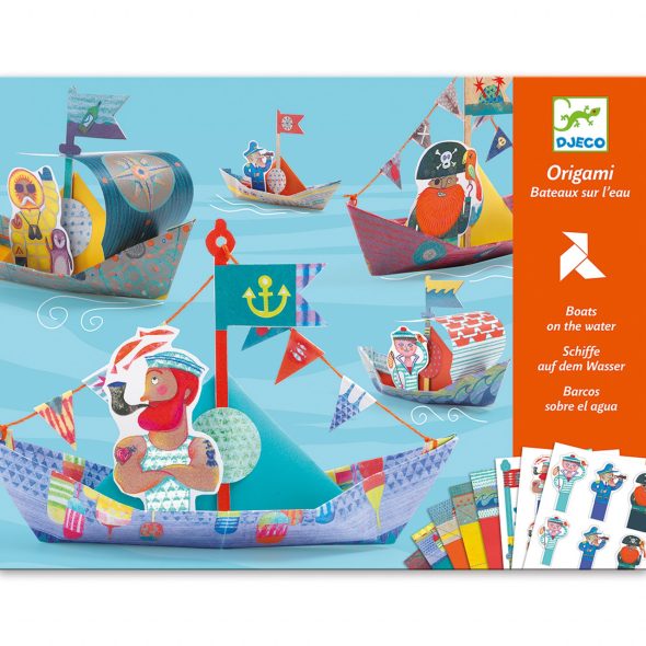 Joc creativ origami Construim barcute, Djeco - imaginea 1