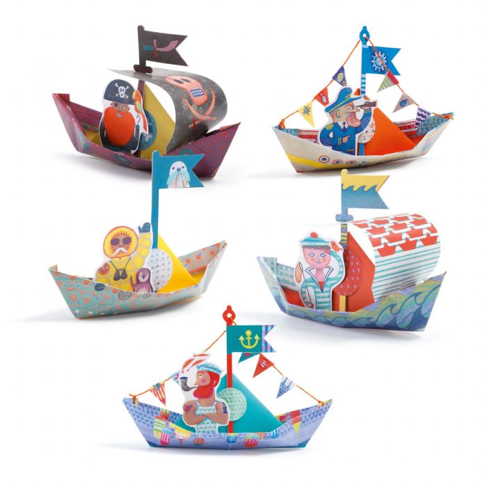 Joc creativ origami Construim barcute, Djeco - imaginea 3