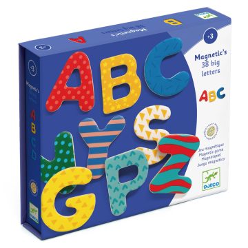 Joc cu magneti 38 Litere colorate, Djeco - imaginea 1