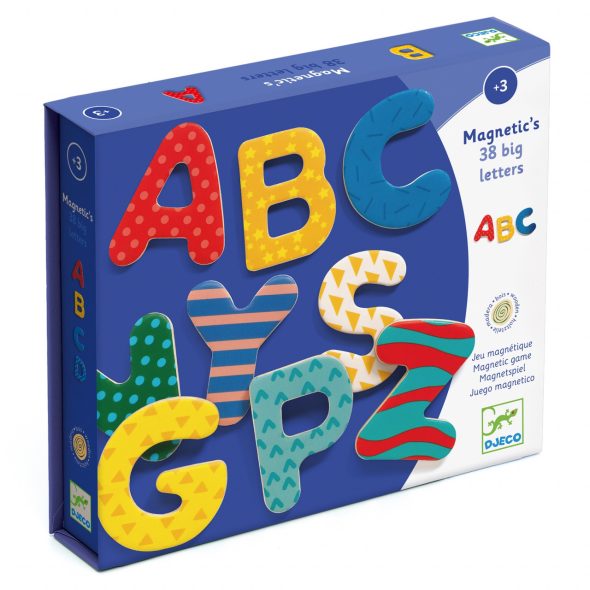 Joc cu magneti 38 Litere colorate, Djeco - imaginea 1