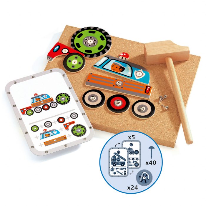 Joc de asamblat Vehicule Tap Tap, Djeco - imaginea 3