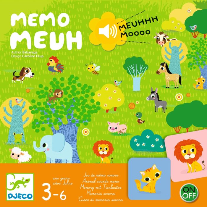 Joc de memorie cu sunete Memo Meuh, Djeco - imaginea 2