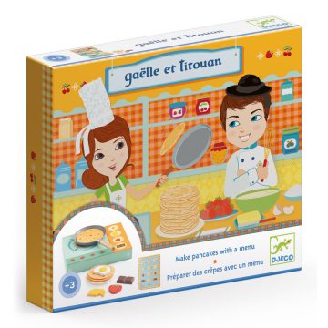 Joc de rol Set de preparat clatite Gaelle si Titouan, Djeco - imaginea 1
