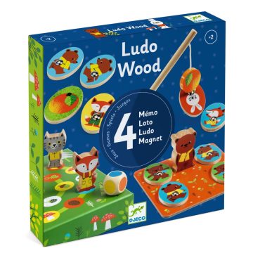 Joc educativ LudoWood 4 jocuri, Djeco - imaginea 1