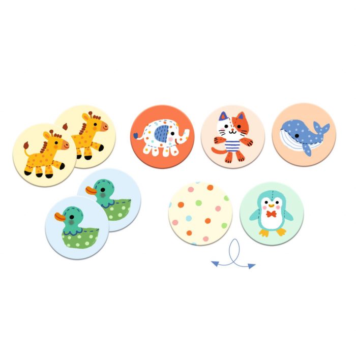 Joc Memo jucarii animale din plus, Djeco - imaginea 2