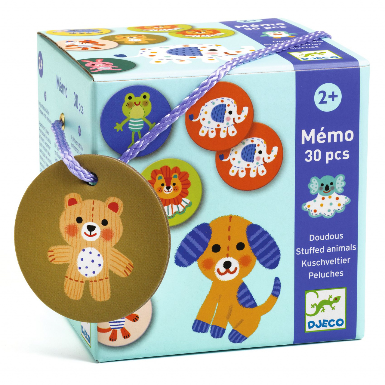 Joc Memo jucarii animale din plus, Djeco - imaginea 1 Joc Memo jucarii animale din plus, Djeco - imaginea 1