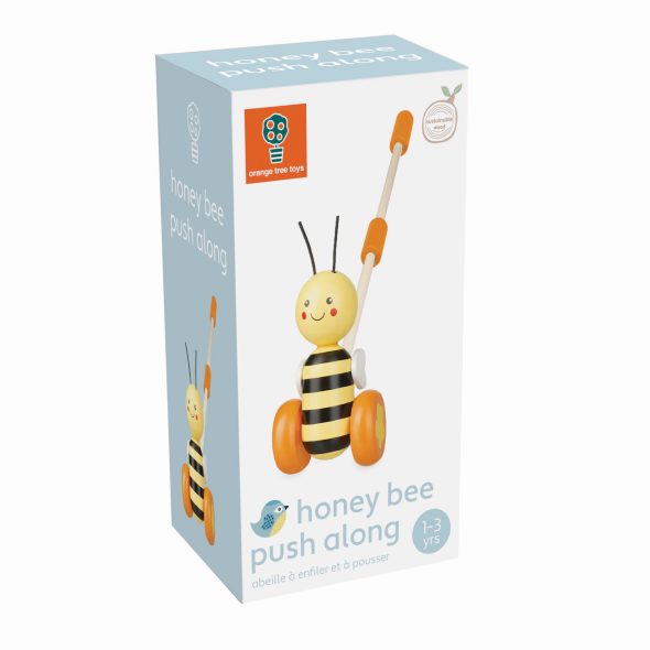 Jucarie de impins albinuta, Orange Tree Toys - imaginea 1