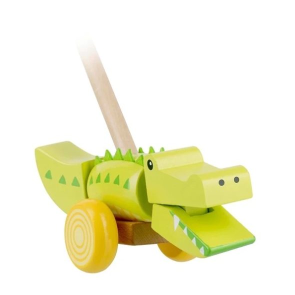 Jucarie de impins crocodil, Orange Tree Toys - imaginea 1