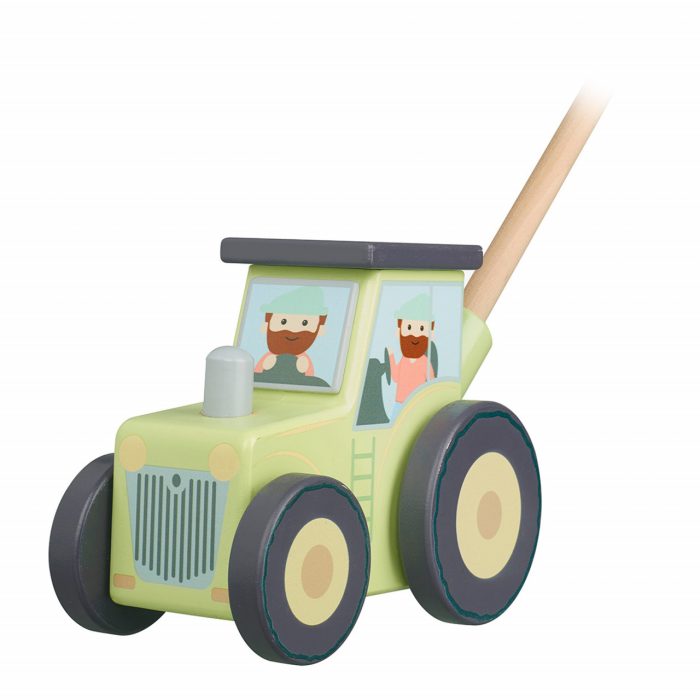 Jucarie de impins tractor, Orange Tree Toys - imaginea 4