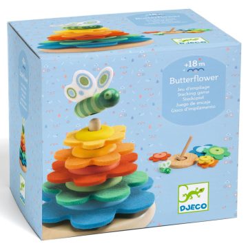 Jucarie Montessori Turn flori si fluture, Djeco - imaginea 1