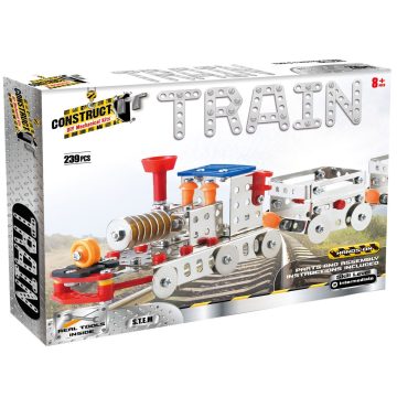 Kit STEM Locomotiva cu aburi și doua vagoane, nivel intermediar - imaginea 1