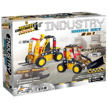 Kit STEM Vehicule de construcție 2 in 1, nivel incepator - imaginea 1