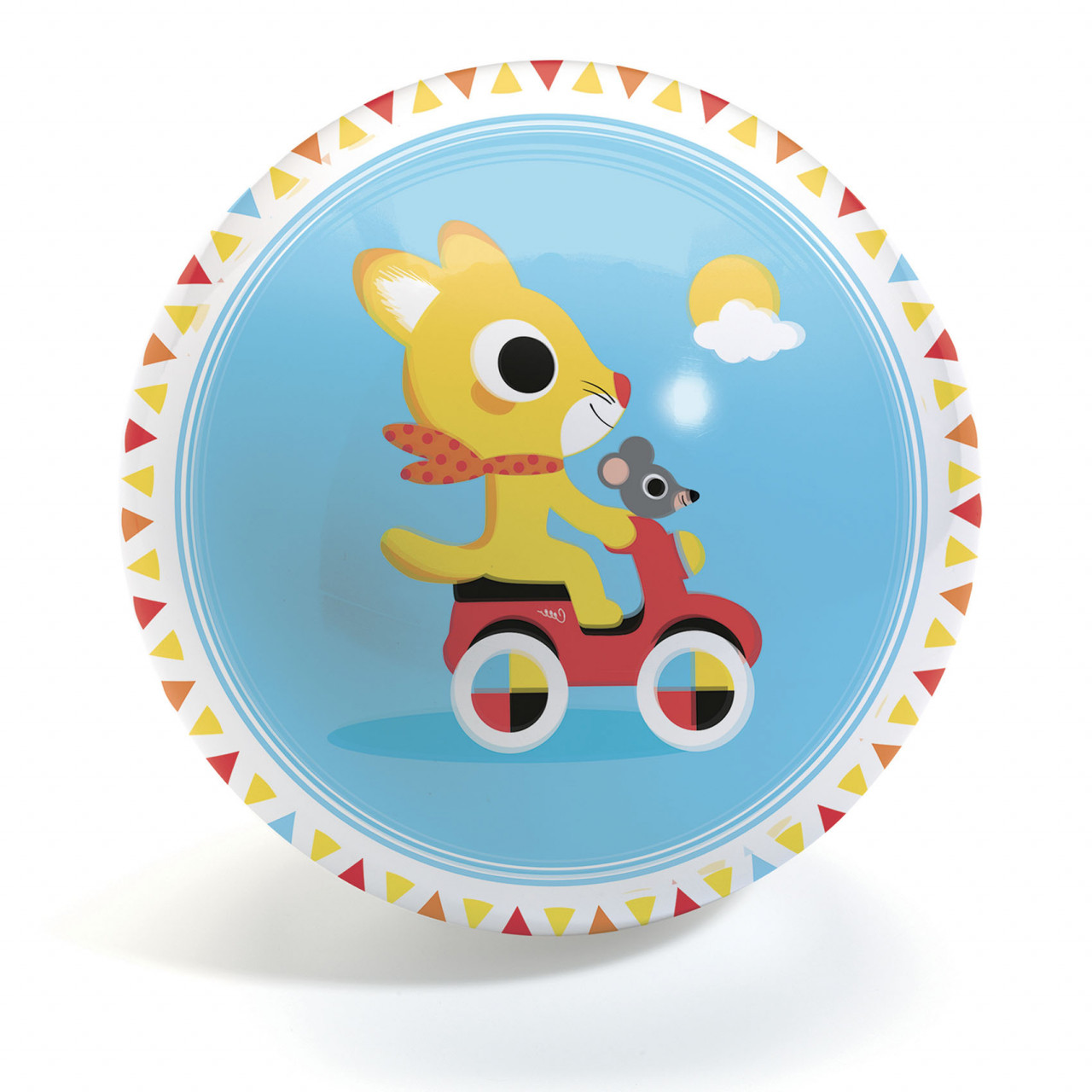 Minge Cursa cu animale, Djeco - imaginea 1 Minge Cursa cu animale, Djeco - imaginea 1